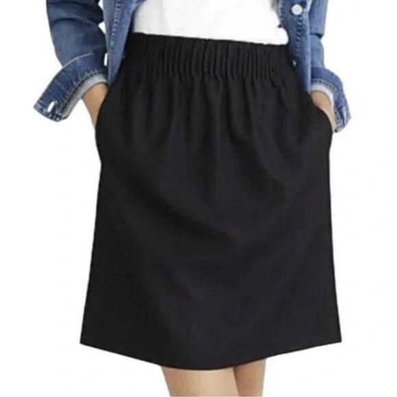 J. Crew Sidewalk black linen and cotton mini skirt size 6 - Picture 1 of 11